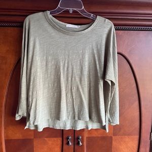 Light khaki knit top